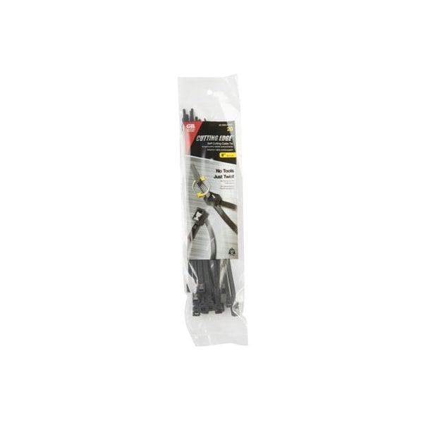 Ecm Industries Cable Tie, 8 in L, 2 in Max Bundle Dia., Black, Nylon 6/6, 50 lb Strength 46-308UVBSC - main